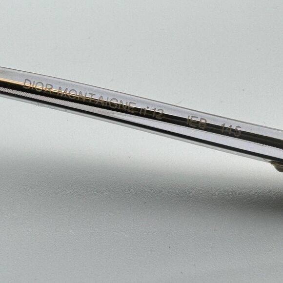 Christian Dior Eyeglasses Frames Montaigne n12 Black Clear Gold 50-18-145 H13214 - Picture 5 of 7